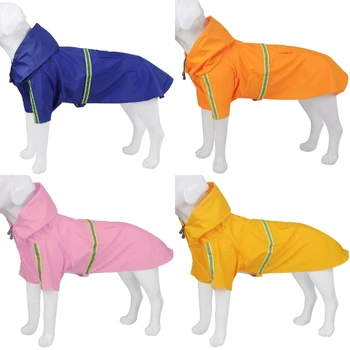 Naminių šunų drabužiai Lietpalčiai su gobtuvu Šviesą atspindinčios juostelės Šunų lietaus kailio striukės Lauko Pu neperšlampami šunų drabužiai CAT