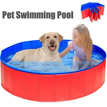 Šunų baseinas sulankstoma naminių gyvūnėlių vonia Plaukimo vonia Naminių gyvūnėlių sulankstomas maudyklų baseinas šunims Katės Vaikai Didelio dydžio maudymosi baseinas