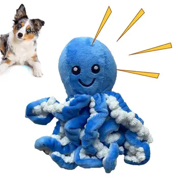 Aštuonkojai minkštas apvalkalas Pliušiniai šunų žaislai lauke Žaidimas lauke Interaktyvus girgždantis šunų garsesnis skambesys popierinis kramtomasis dantis žaislas