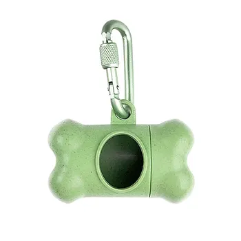 Daugiafunkciniai lengvi priedai Valymo įrankis Kaulo formos šunų kaušelių krepšio dozatorius nešiojamas su sagtimi šiukšlių vežėjas