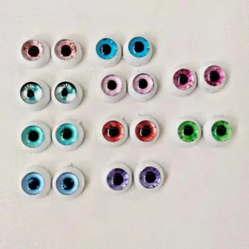 12mm/14mm/18mm Plastikinės akys Mėlynos Violetinės slėgio akys Lėlių priedai 1/6 1/8 1/3 BJD lėlė 