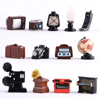 1Pc Lėlių namelis Miniatiūrinis retro modeliavimo baldų modelis Žaislai lėlių namų dekorui