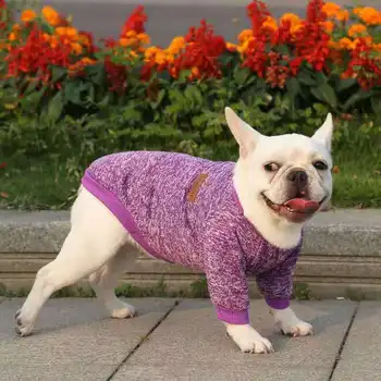 Naujas prancūzų buldogas Naminių gyvūnėlių drabužiai Žieminis megztinis šunims Šiltas kombinezonas Džemperis Mažas mopsas Šuniuko drabužiai Buldogo Frances kostiumas