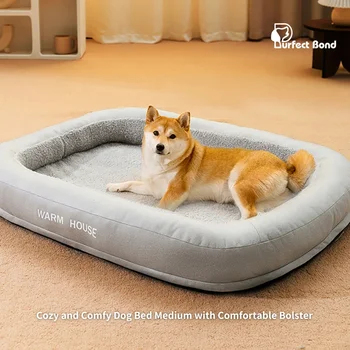 Kvėpuojantis paviršius Didelio atsparumo putų šunų lova su patogiu atraminiu, jaukiu, minkštu ovaliu padu, dydžio šunimis, patvariu miego kilimėliu