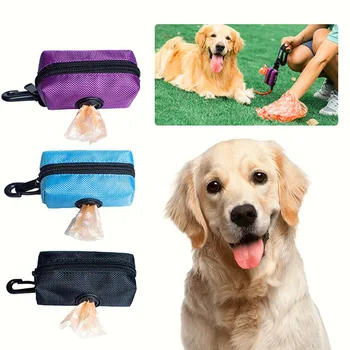Printed Dog Poop Bag Holder Protable Puppy Cat Waste Bags Dispenser Snack Bags For Outdoor Walking Augintiniai Šiukšlių maišo organizatorius