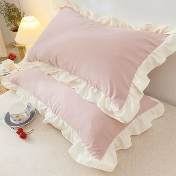 NAUJI princesės pagalvių užvalkalai su raukiniais Kelių dydžių pagalvės užvalkalas Patogus pagalvės užvalkalas suaugusiems vaikams