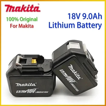 Makita 18V 9000mAh įkraunama baterija 18650 ličio jonų elementas, tinkamas Makita elektriniam įrankiui BL1860 BL1830 LXT400 su įkrovikliu