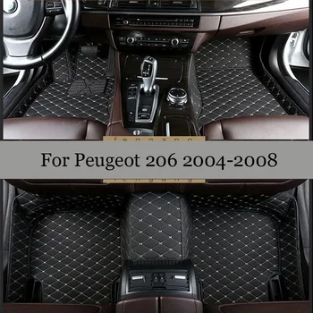 Automobilių grindų kilimėliai Peugeot 206 2008 2007 2006 2005 2004 Automobilių salono stiliaus dalys Apima vandeniui atsparius odinius kilimus Apsaugokite