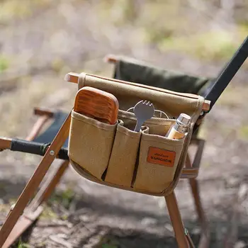 Drobė Sulankstomos kėdės organizatorius Šoninis kišeninis maišelis lauko stovyklavimui Piknikas Žvejybos krepšys Kempingo kėdė Porankis Laikymo krepšys