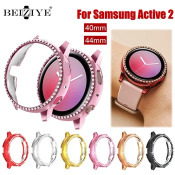 Active 2 dėklų deimantinio kompiuterio dangtelio dėklas, skirtas Samsung Galaxy Watch active 2 40mm 44mm ekrano apsaugos buferis, skirtas Samsung Active 2