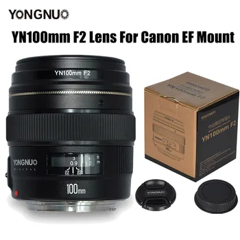 YONGNUO Fotoaparato objektyvai YONGNUO 100MM YN100mm F2 didelės diafragmos vidutinė teleobjektyvas Teleobjektyvas Canon EF laikikliui