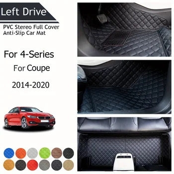 【LHD】Skirta BMW 4 serijos kupė 2014-2020 trijų sluoksnių PVC stereofoninis pilnas dangtelis neslystantis automobilio kilimėlis automobilių grindų kilimėliai automobilių aksesuarai