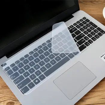 Universali nešiojamojo kompiuterio klaviatūros dangtelio apsauga 12-17 colių vandeniui atspari dulkėms atspari silikoninė nešiojamojo kompiuterio klaviatūros plėvelė