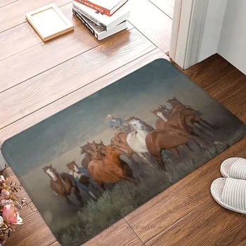 Šuoliuojantis arklys bėga greitai Virtuvės neslystantis kilimas Dulkėtas kaubojus Flanelinis kilimėlis Sveiki atvykę Durų kilimėlis Grindų dekoravimo kilimėlis