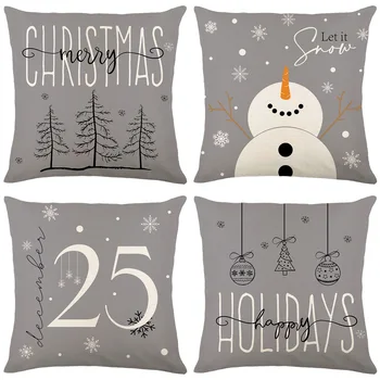 Kalėdų eglutės snaigės dekoratyvinis pagalvės užvalkalas 18x18 Lino metimo pagalvės užvalkalas Kalėdinės dekoracijos Namų dekoro pagalvėlės užvalkalas