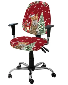 Kalėdų puansetija Katės snaigė Elastinis fotelis Kompiuterio kėdės užvalkalas nuimamas biuro kėdės užvalkalas Padalinti sėdynių užvalkalai