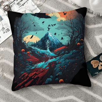 Magiškas ir varnos mėtomas pagalvės dėklas Dark Dream Forest kuprinės cojines užvalkalai 