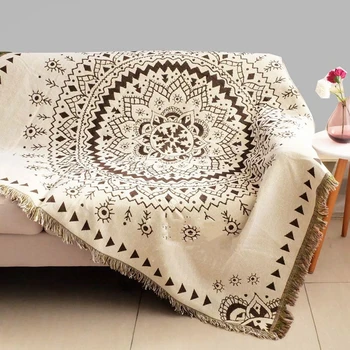 Bohemijos megztas Mesti siūlų antklodę ant lovos Sofa Rankšluosčių lova Pledas Gobelenas Lovatiesė Miegamasis Svetainės grindys Kilimėlis Kilimas
