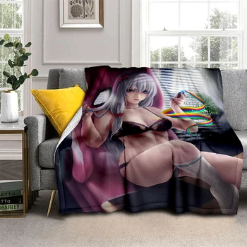 Anime seksuali mergina antklodė sofa keliauti namo antklodė lova pasirinktinė antklodė kalėdinė dovana kempingo antklodė Pikniko plona antklodė