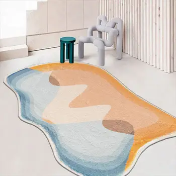 Lengvas prabangus namų svetainės kilimas Specialios formos kilimas Miegamasis Rūbinė Sutirštintas neslidus Kašmyro imitacija Grindų kilimėlis