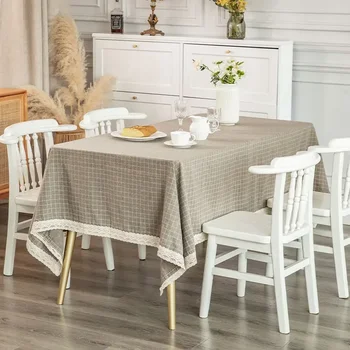 Aukštos kokybės medvilninis lininis pledinis stalo kilimėlis Naujas stačiakampis svetainės stalo kilimėlis