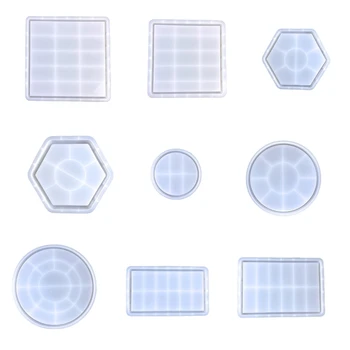 E15E Netaisyklingos lėkštės formos kvadratinių puodelių padėklo liejimo formos 
