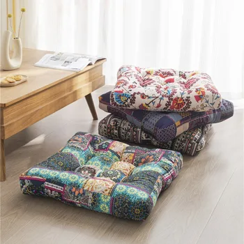 Apvali/Kvadratinė minkšta pagalvėlė Biuro kėdė Pagalvėlė Tatami meditacijos pagalvėlė Sofos mėtymo pagalvės Jogos grindų kilimėlis Dekoro sėdynių pagalvėlės