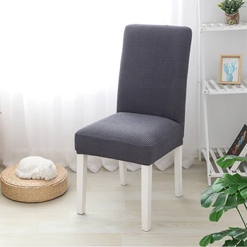Elastingas valgomojo kėdės užvalkalas Stretch Jacquard Universal Chairs Seat Cover for Dining Kitchen Living Room Decor Чехол на стул
