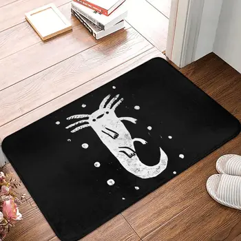 Axolotl Lover Walking Fish Non-slip Doormat Black Print Bath Kilimėlis Miegamasis Kilimėlis Maldos kilimas Pagrindinis Modernus dekoras