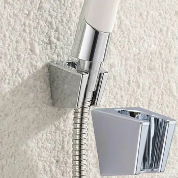 Vonios dušo galvutės laikiklis Reguliuojamas sieninis dušo galvutės pagrindo laikiklis Vonios dušo galvutės priedai Sidabras 4,8x4,8x3cm ABS