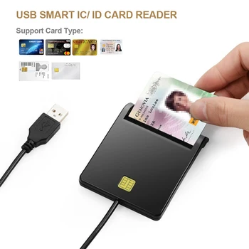 X01 USB intelektualusis kortelių skaitytuvas banko kortelei IC/ID EMV kortelių skaitytuvas Aukšta kokybė, skirta 