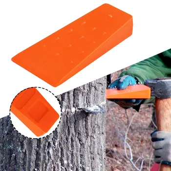 1Vnt Nešiojamas pleištas Oranžinis plastikinis kirtimo pleištas Nukirstas medžio pjovimo pleištas Spygliuotas pleišto medienos pjovimo įrankis Apdirbimo įrankis
