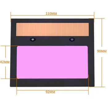 automatinis tamsinimo suvirinimo filtras pramoninis PA/PP su rankinio lygio nustatymo funkcija 0,35 colio storis 1 kompiuteris 110 mm*90 mm