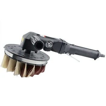 Pneumatinė kontūrinė šlifavimo mašina spintelė durų šlifuoklis medienos apdirbimo lenktas šlifavimo įrankis 7'' 180mm