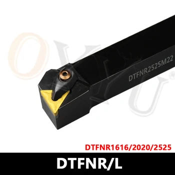 DTFNR2020K16 DTFNR įrankis DTFNR2525M16 DTFNR1616H16 DTFNL D tipo tekinimo įrankio laikiklis CNC tekinimo staklės metalinis pjaustytuvas DTFNR1616 TNMG įdėklai