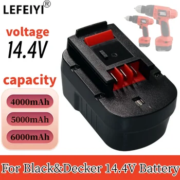 Naudojama Black&Decker14.4V baterijai NI-MH baterija 4.0A/5.0A/6.0A FSB14 A14 BD1444L HPD14K-2 CP14KB HP146F2