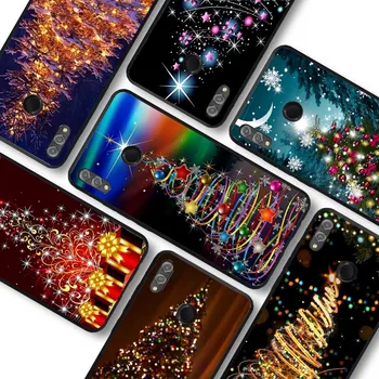Linksmas Kalėdų eglutės telefono dėklas, skirtas Huawei Honor 10 lite 9 20 7A pro 9X pro 30 pro 50 pro 60 pro 70 pro plus