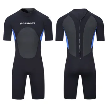 Naujas 3MM neopreno kostiumas vyriškas vientisas trumpomis rankovėmis apsauga nuo saulės Banglenčių maudymosi kostiumėlis Paplūdimio maudymosi vanduo Sportas Šiltas kostiumas 2023