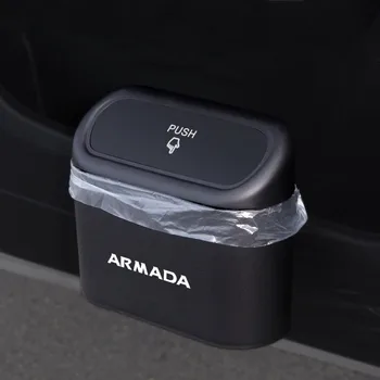 Car Clamshell šiukšliadėžė Pakabinama transporto priemonės šiukšlių dėžė Dulkių dėklas ARMADA auto Accessiories