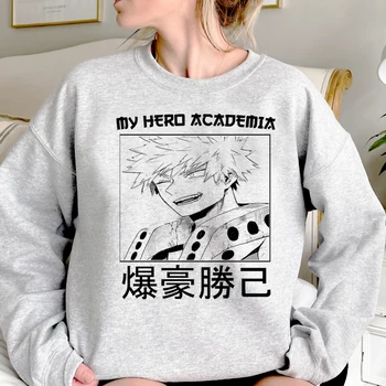 Bakugo gobtuvai moterys 90s juokingi estetiniai anime hoddies drabužiai moteriška estetika Marškiniai su gobtuvu