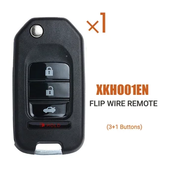 Xhorse XKHO01EN Universal Wire Remote Key Fob 3+1 mygtukas, skirtas Honda Type for VVDI Key Tool