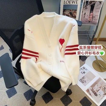 Office Lady Gentle Lazy Sweater Paltas Moteriškas pavasario ir rudens laisvas Top 2023 naujas aukštos kokybės japoniškas megztas megztas megztas X158