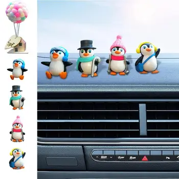 Automobilis Mažas prietaisų skydelis Pingvinas Mielas Animie sūpynės Transporto priemonė Galinio vaizdo veidrodėlių ornamentai Stilingas dekoravimas Automobilių motyvų priedai