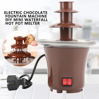 110V 220V šokolado fontanas Trijų sluoksnių elektrinis šokolado lydymo bokštas Buitinis visiškai automatinis šokolado fontano aparatas