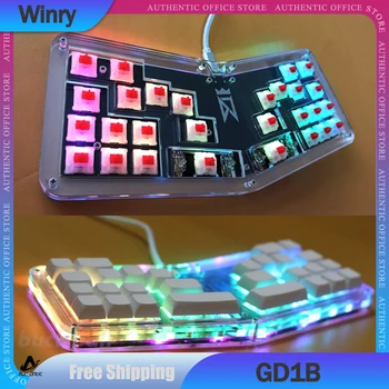 Winry GD1B Gamer Mechaninė klaviatūra Laidinė mini klaviatūra Karšto apsikeitimo tinkinimo klaviatūra, skirta 