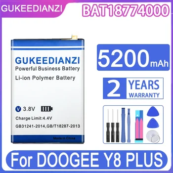 GUKEEDIANZI pakaitinė baterija BAT18774000 5200 mAh DOOGEE Y8 PLUS Y8PLUS mobiliųjų telefonų baterijoms