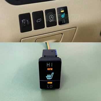 Automobilinės sėdynės šildomas jungiklis Sėdynės šildymo mygtukas su jungiamuoju laidu Toyota Prado Camry Prius Corolla Auto priedai