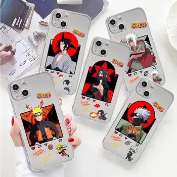 Narutos skaidrus dėklas, skirtas Apple iPhone 14 11 13 12 Pro 7 8 Plus XR X XS Max 6 6S 13Pro silikoninis telefono dangtelis