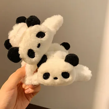 Cute Plush Panda Plaukų segtukas moterims Mados animacinis filmas 