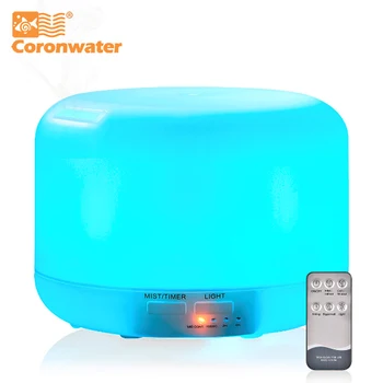 Coronwater 300ml Aroma eterinių aliejų difuzorius Ultragarsinis oro drėkintuvas 7 Spalvą keičiantys LED žibintai biuro namams